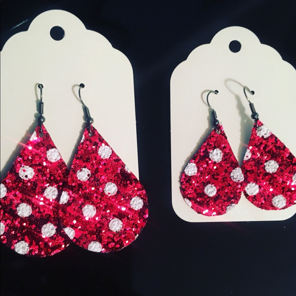 Faux leather earrings